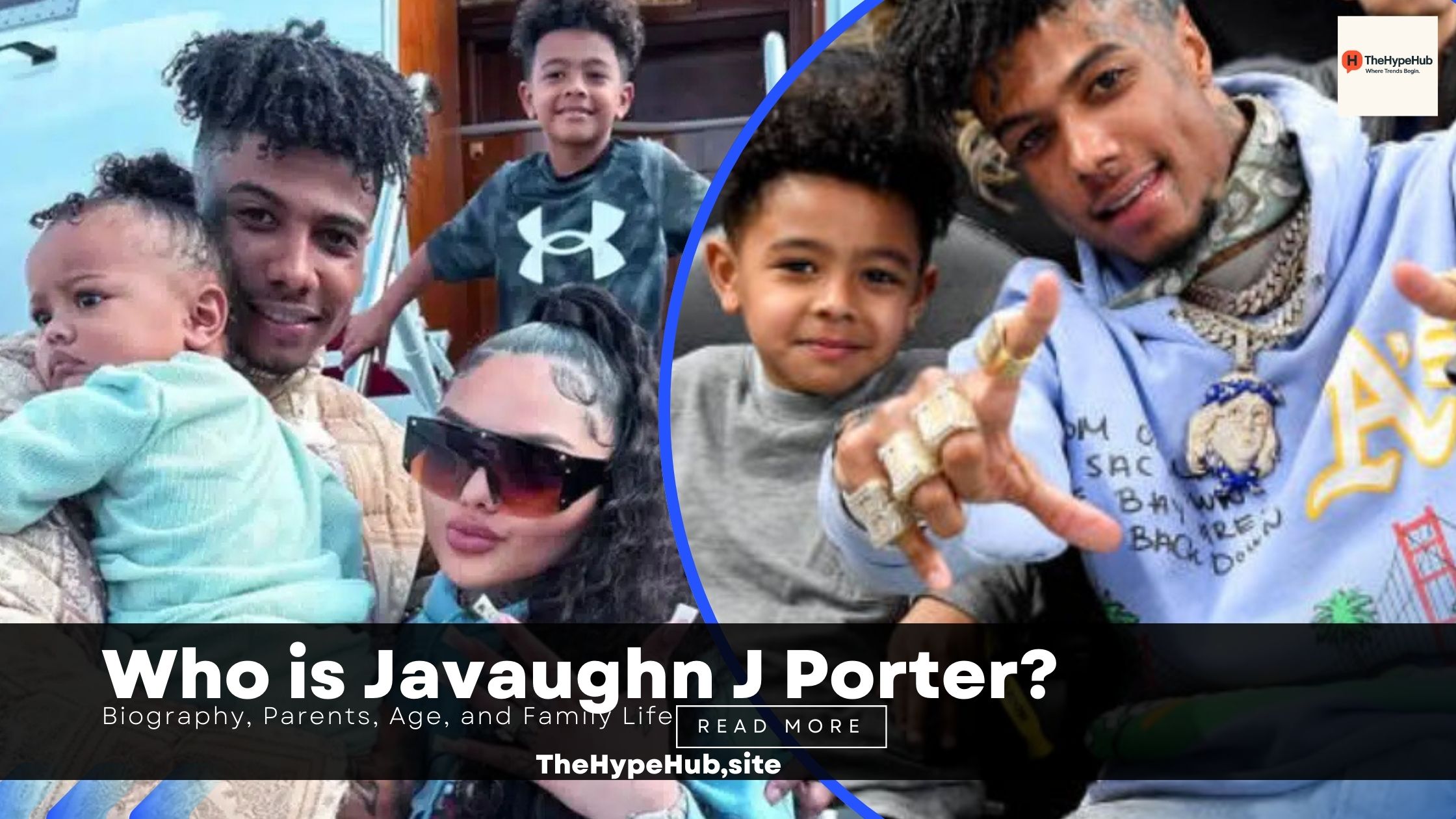 Javaughn J Porter with his father Blueface